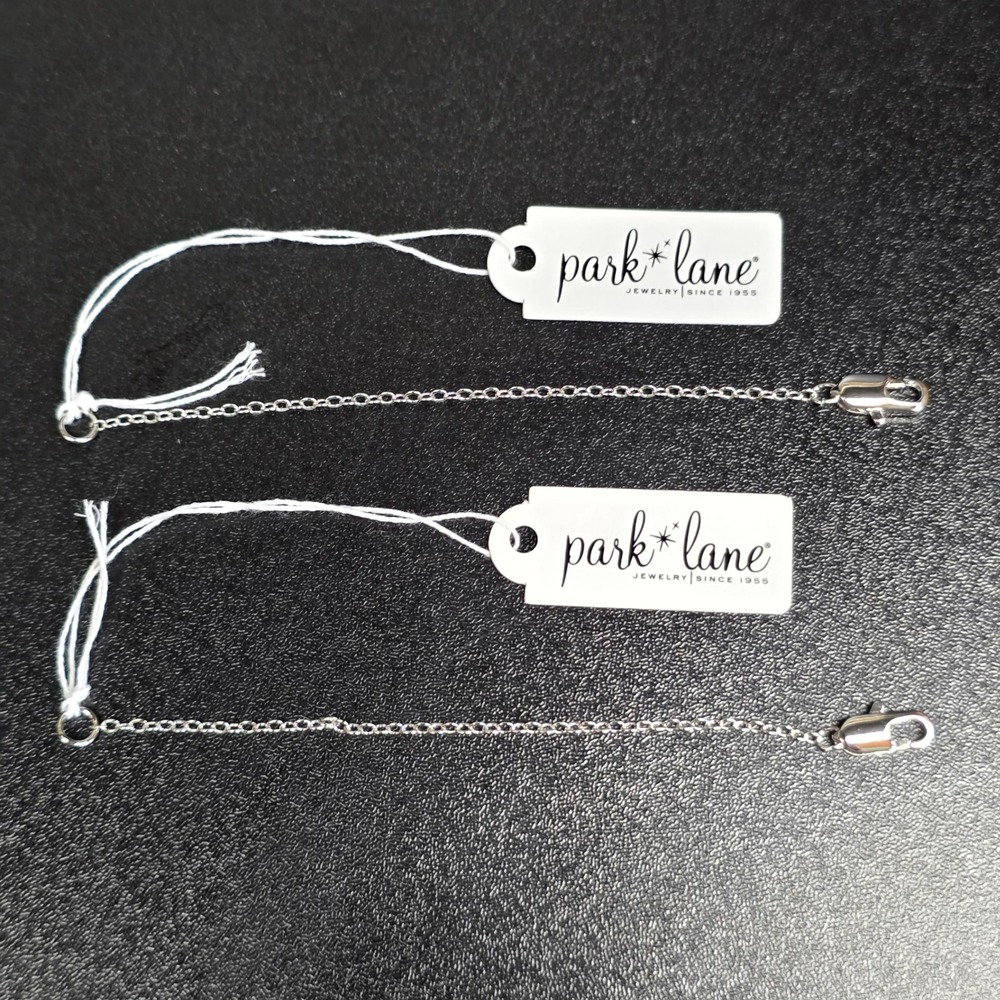 Park Lane Jewelry Extender Women OS Silver Tone Chain Set 2pc Lobster Clasp 8032